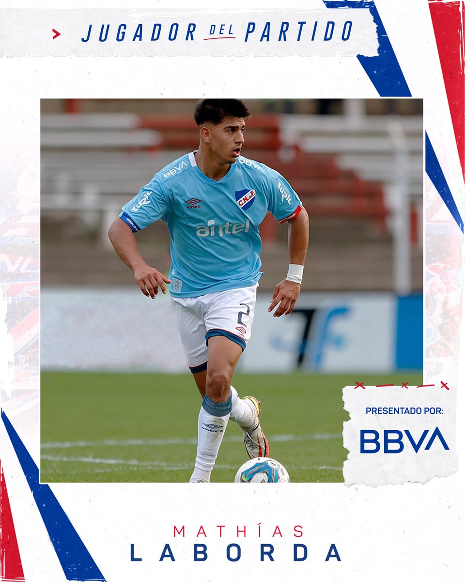 Nacional's tweet photo. 2️⃣ @LabordaMathi fue el que sumó más #PuntosBBVA y se llevó el premio como #JugadorBBVA del partido 🆚 River.

🪪 Solicita tu Tarjeta Nacional-BBVA 👉🏼 https://t.co/D2KZeHJtoY 

#ElClubGigante 🔵⚪️🔴 https://t.co/y0WnYETMDi
