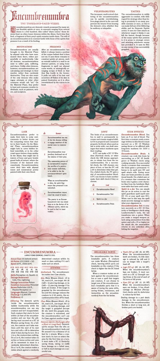 <a href="/czepeku/">Czepeku</a> Thanks for hosting the #RPGshowcase Cze and Peku! Here's one of our new format releases. The Encumbrenumbra! Good luck hunting this one!