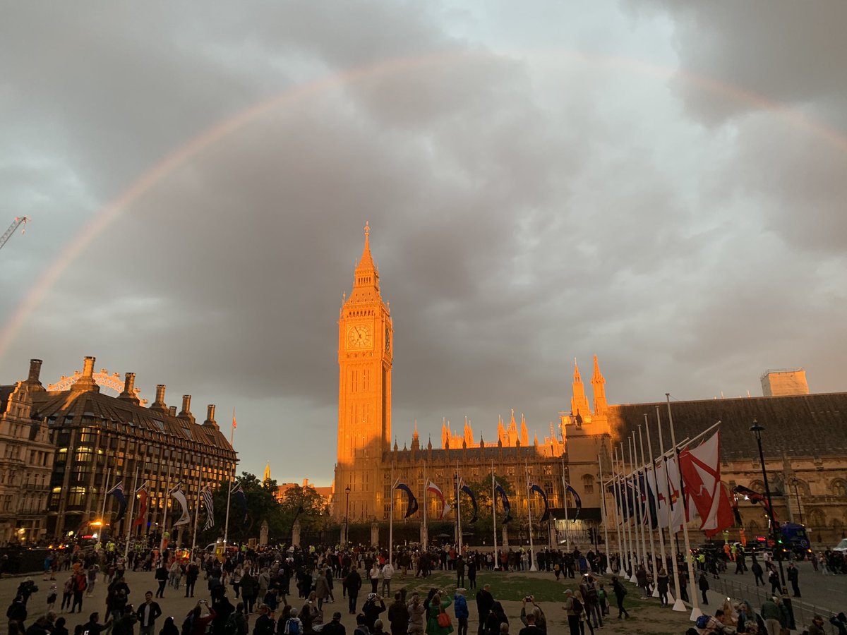 Wow. Rainbow over Westminster