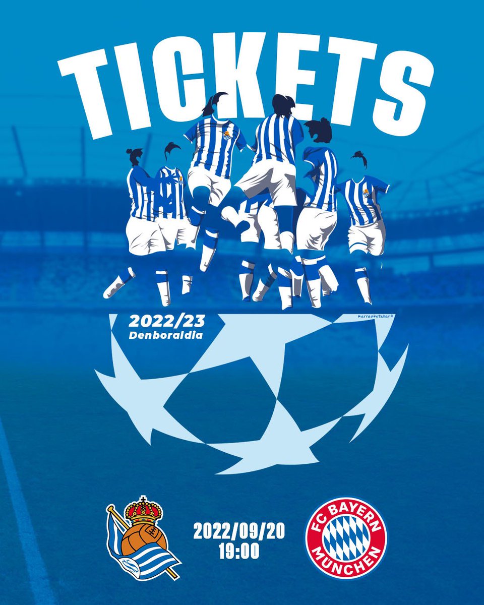 🥳 ¿Te apuntas a la fiesta de la Champions League? 

🎼 El martes 20 volverá a sonar el himno europeo en el Reale Arena.

🎫 Venta de entradas, aquí 👇🏽

ticketing.realsociedad.eus/open#/eventsho…

#AurreraReala #Reala