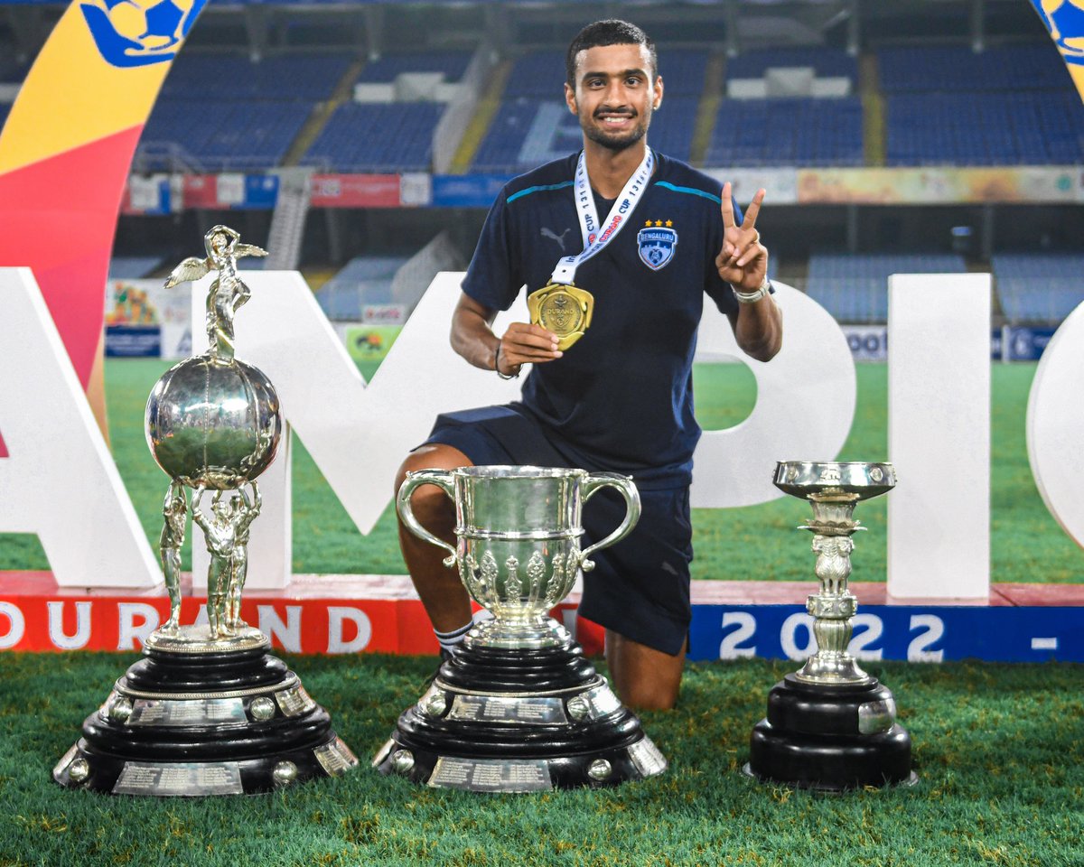 Harmanpreet_17's tweet photo. Winning a trophy once makes you hungry to win again.🏆⚽️
#WeAreBfc #westblockblue #DurandCupchampion https://t.co/CwhuqveHvi