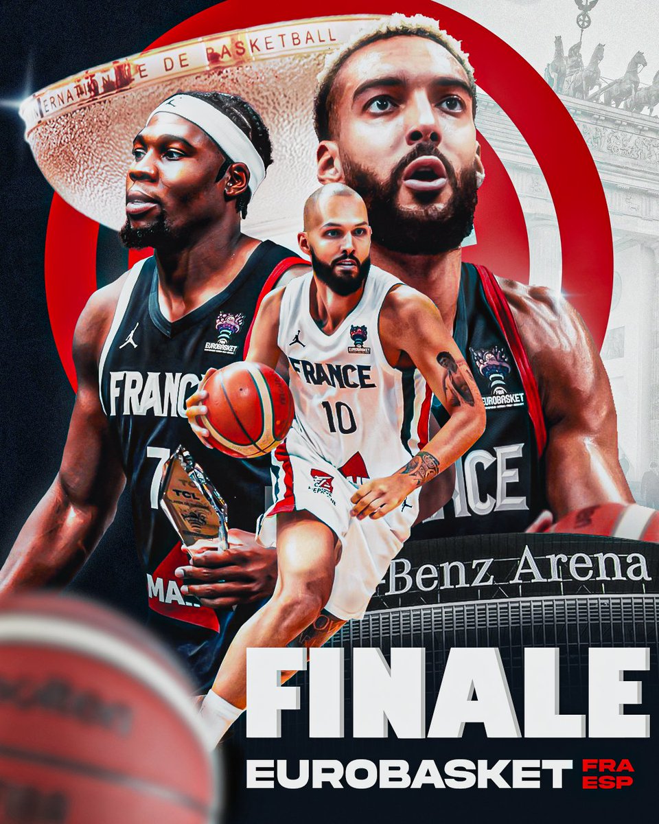 Affiche Finale EuroBasketball 
#PassionnementBleu #FRASPA #ESPFRA #SPAFRA #FRAESP