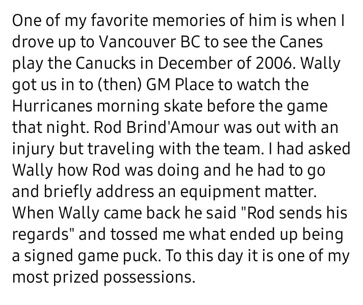 caniac369's tweet photo. I had the privilege of being able to call #WallyTatomir a friend. I met him nearly 20 years ago at a @Canes practice at the old Reczone. We kept in touch after I moved to Oregon in 2004. #RIPWally https://t.co/zKMhQrHpgy