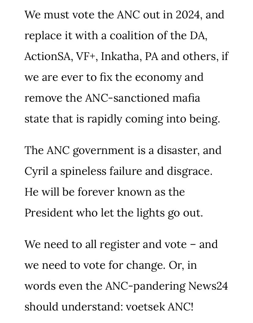 South Africa’s billionaire Rob Hersov responds to <a href="/News24/">News24 🇿🇦</a>’s article that attacked him. 

Please READ in the attached. It’s published on BizNews.

Rob is a great man!