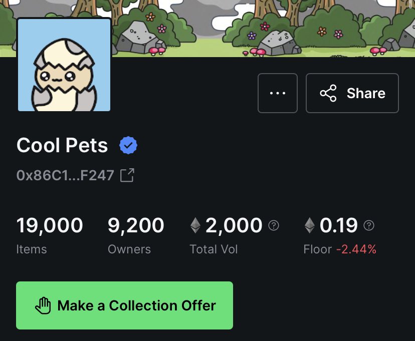 keanu100x's tweet image. Giving away 2x Cool Pets NFTs 🐹

Current floor is 0.19 $ETH ($277) 🎁

Follow @Looks_Rekt with 🔔 

Like &amp;amp; RT + Tag 2 friends ~ 24 hrs ⏰