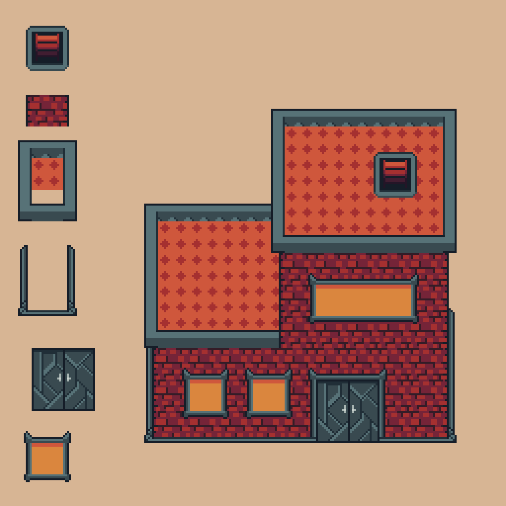 pumpinglemmadev's tweet photo. Working on some tiling idea and trying to figure out a style for my next game ideas. Also trying a few popular palettes before making my own. #pixelart #gamedev https://t.co/RoyfyP1qhG