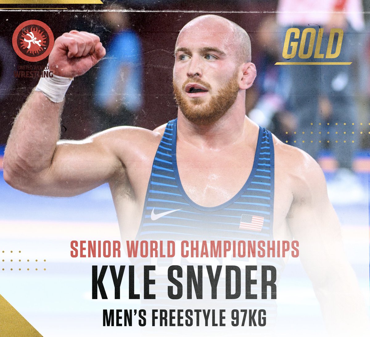 FloWrestling's tweet photo. WORLD CHAMPION! Snyder destroys Batyrbek Tsakulov &amp; claims 🥇 🇺🇸 https://t.co/j7gkdJuyMK
