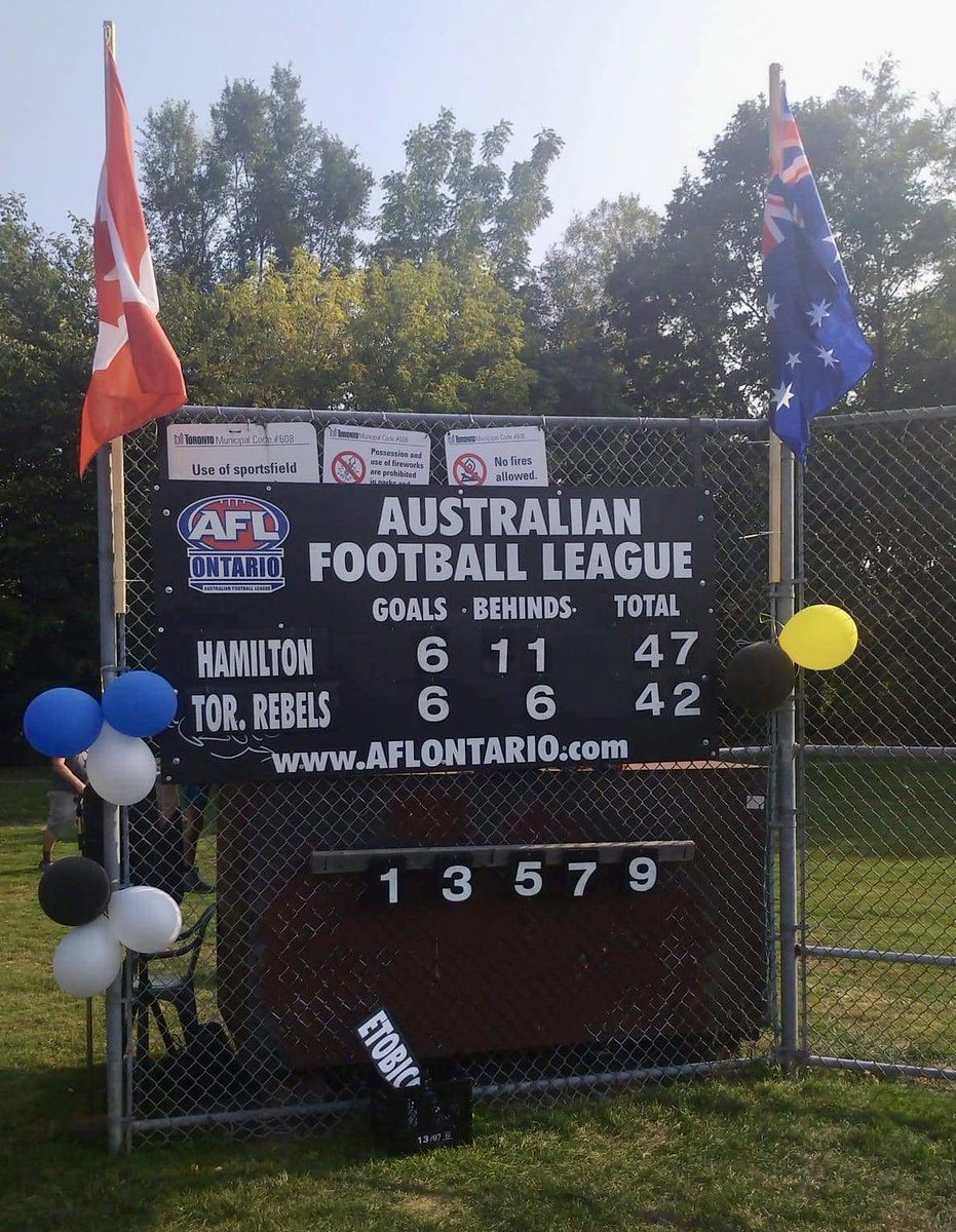 Was a cracking #AFLOntario #GrandFinal yesterday with just a kick in it at the end
Congrats <a href="/WILDCATSafc/">HamiltonWildcatsAFC</a> on your first <a href="/AFLOntario/">AFL Ontario</a> championship 🏆
 <a href="/RebelsAFC/">Toronto Rebels AFC</a> lads, nothing to be ashamed of, gave it all till last seconds