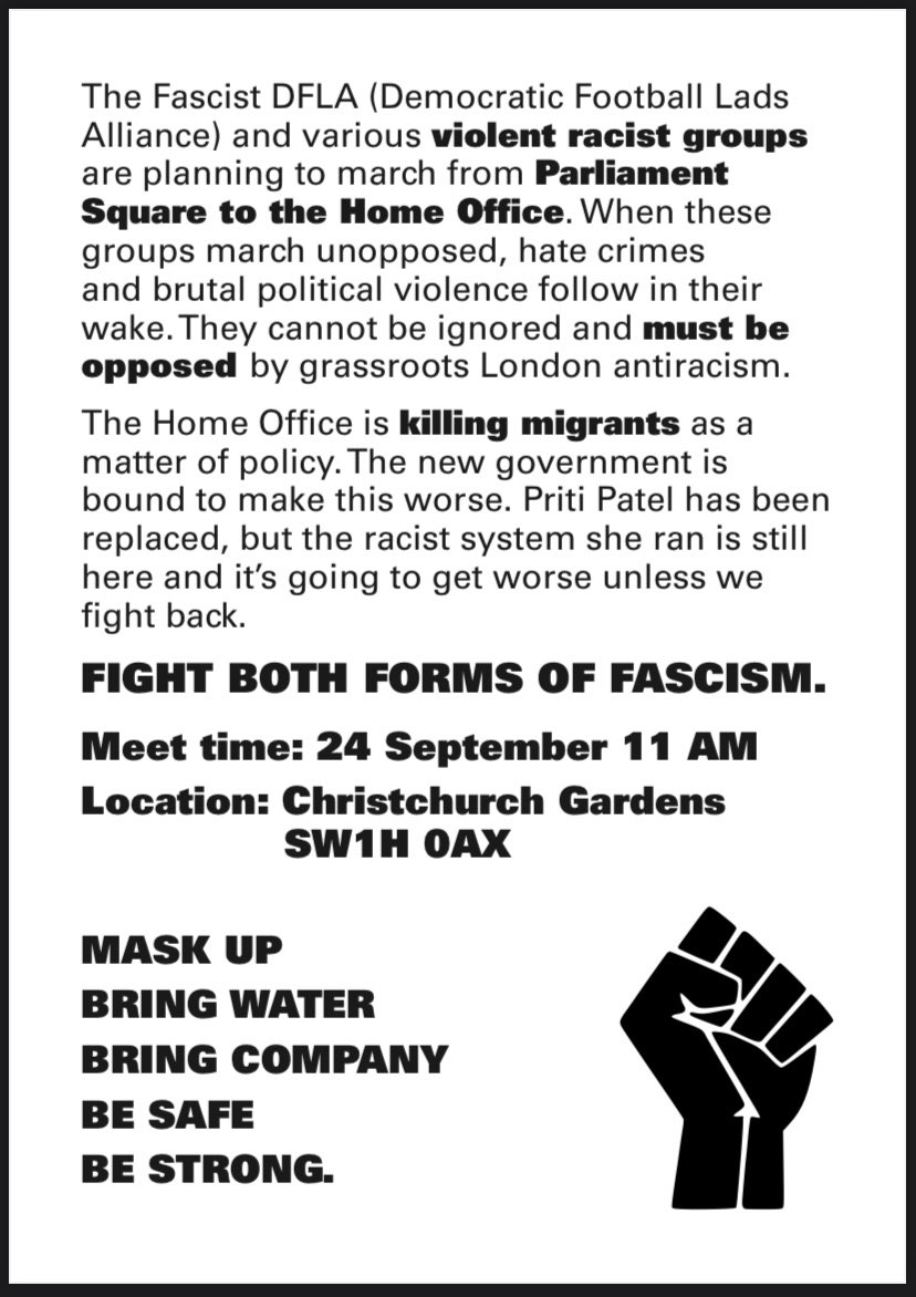 zapatistasolid1's tweet photo. London comrades! Join @London_AFA and oppose the fascist state! See you next weekend at 11am, one struggle, one fight and always death to the fash! https://t.co/6rjjVG5HCR