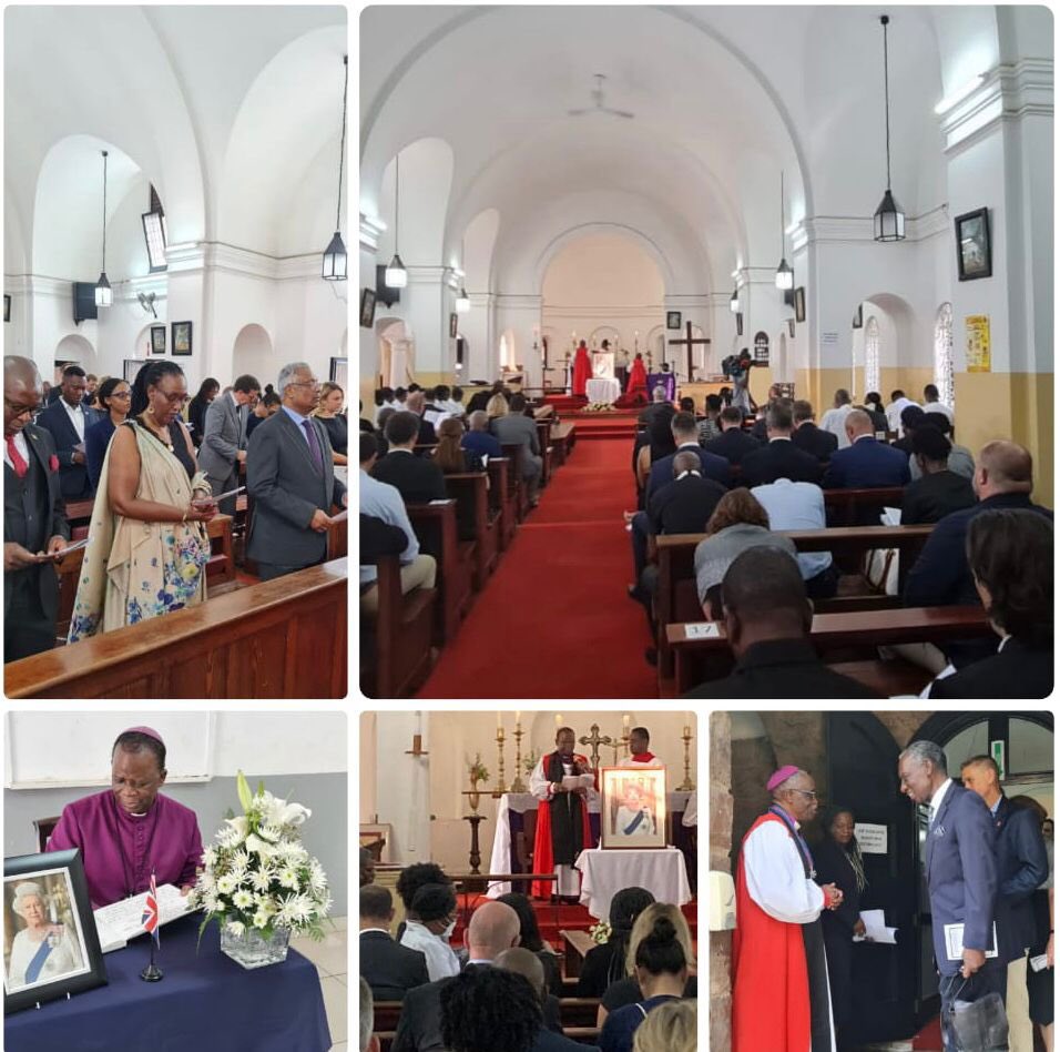 Thank you to Bishop Carlos, Bishop Emeritus Sengulane, the Anglican Church of Mozambique and all those who came to join us today at the service in commemoration of Her Late  Majesty Queen Elizabeth II

<a href="/bishopSarahM/">BishopSarah</a> @JustinWelby <a href="/UKinMozambique/">UK in Mozambique 🇬🇧🇲🇿</a> <a href="/clubOmozambique/">Club of Mozambique</a> <a href="/CanHCMozambique/">Canada in Mozambique, Angola, and Eswatini</a>