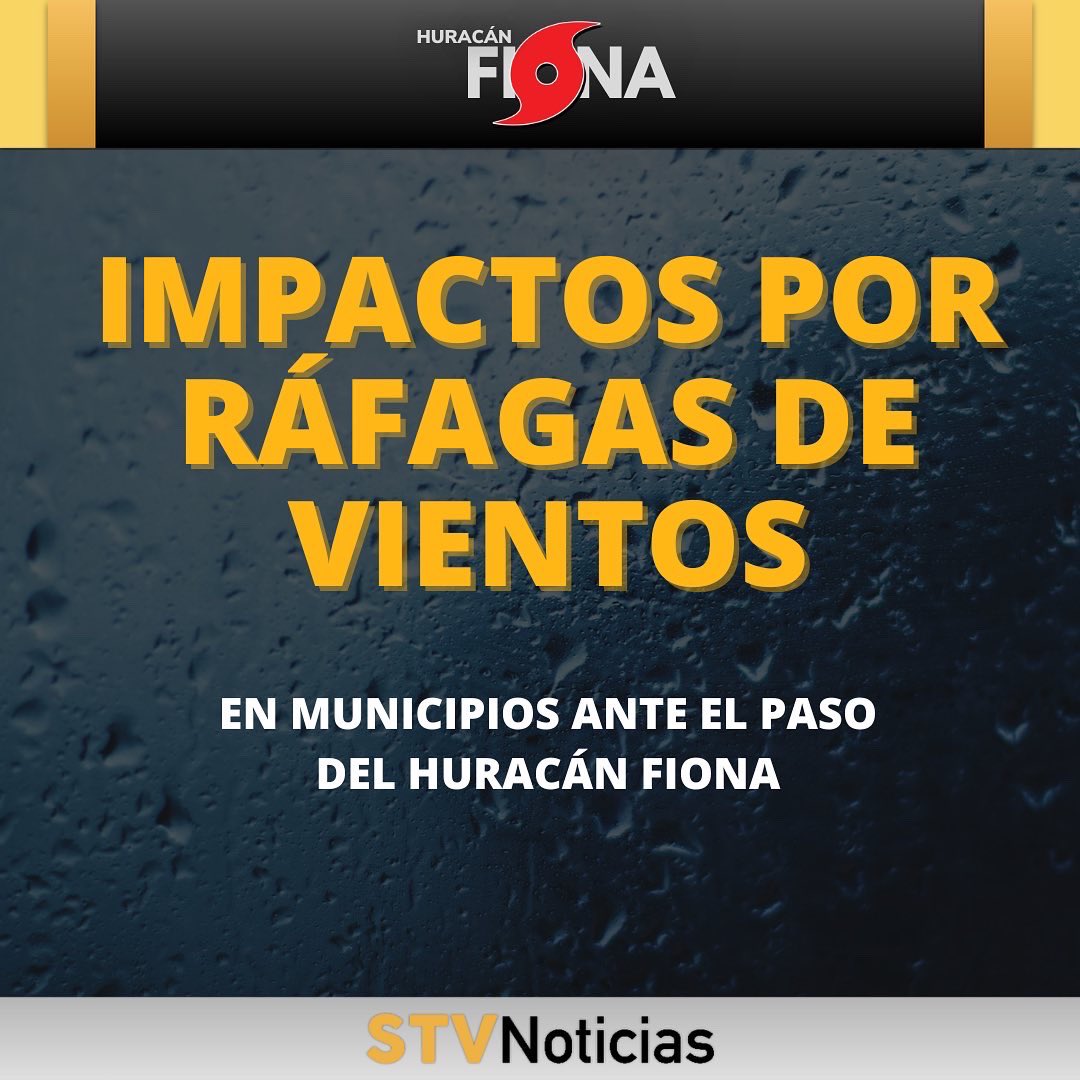 stvnoticiaspr's tweet photo. Ráfagas de vientos del huracán Fiona azotan a varios municipios alrededor de la Isla. Detalles en #STVNoticias https://t.co/cV3U8PgZ8B