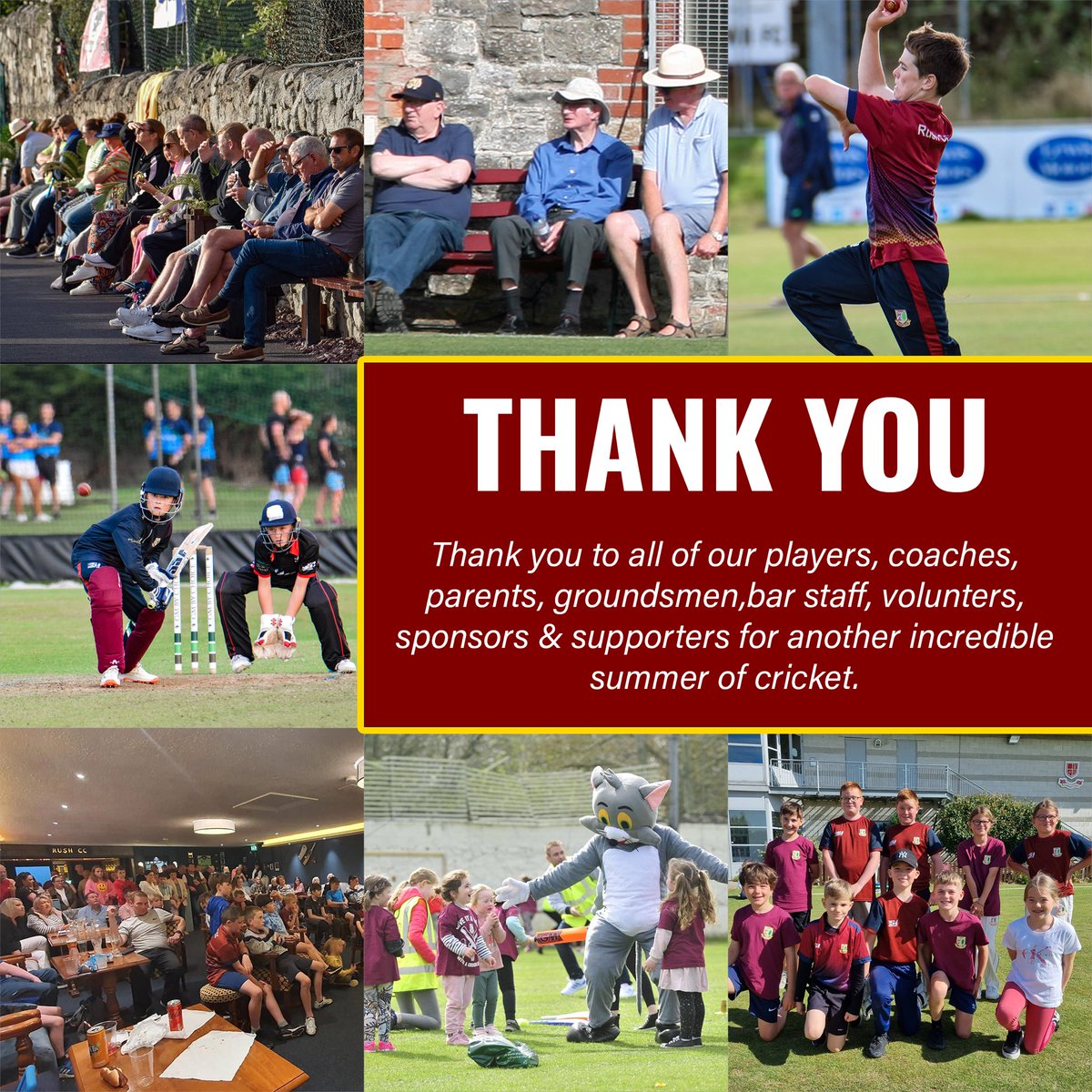 RushCricketClub's tweet photo. 𝙏𝙝𝙖𝙣𝙠 𝙮𝙤𝙪!
That’s a wrap for the 2022 cricket season and we would just like to thank all of our volunteers who made a contribution throughout the summer. Without you, the summer wouldn’t have been as successful.
See you all in 2023 👊🏻
#RushCC https://t.co/GJzCUAfNsj