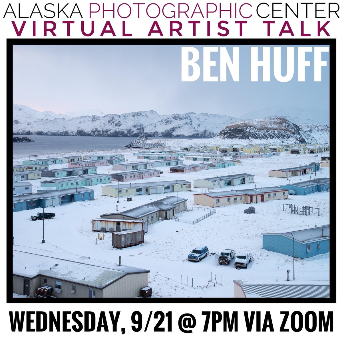 akphotocenter's tweet photo. Please join us for the first APC Virtual Artist Talk of the 2022-2023 season this upcoming Wednesday night (9/21) at 7pm when we'll have Ben Huff of Juneau with us!

https://t.co/6eQQwkibnk

#photography #artisttalk #photowednesdays #virtualartisttalk #benhuff #juneau https://t.co/aQ1fdraLDo