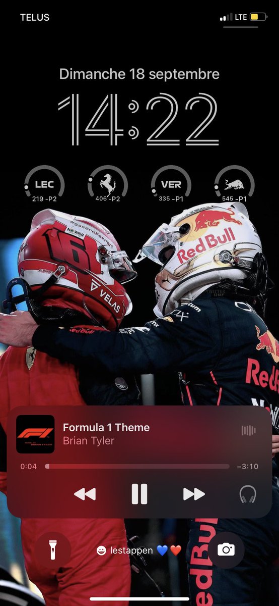 winterseras's tweet photo. another lockscreen which I love so much for them! <3 LOOK THAT- ๐ with formula one theme song! #lestappen #charlesleclerc #maxverstappen #boxboxapp @BoxBox_Club https://t.co/3qWd3GrNHF