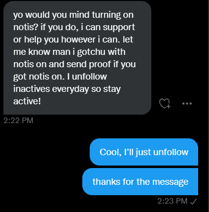 HeadtothePier's tweet photo. Do people really feel like they are the boss of twitter? Why do I keep coming across people like this? #MAJORREDFLAG ๐ฉ https://t.co/xf2jtRquHD