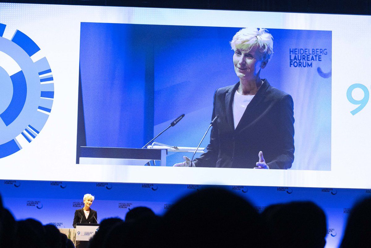 1/2 - They ask questions no one has thought of before. They push the limits of math and computer sciences. That's why, as a champion of lifelong #learning, it was an honor to speak on #innovation today during the opening ceremonies at the #HeidelbergLaureateForum.