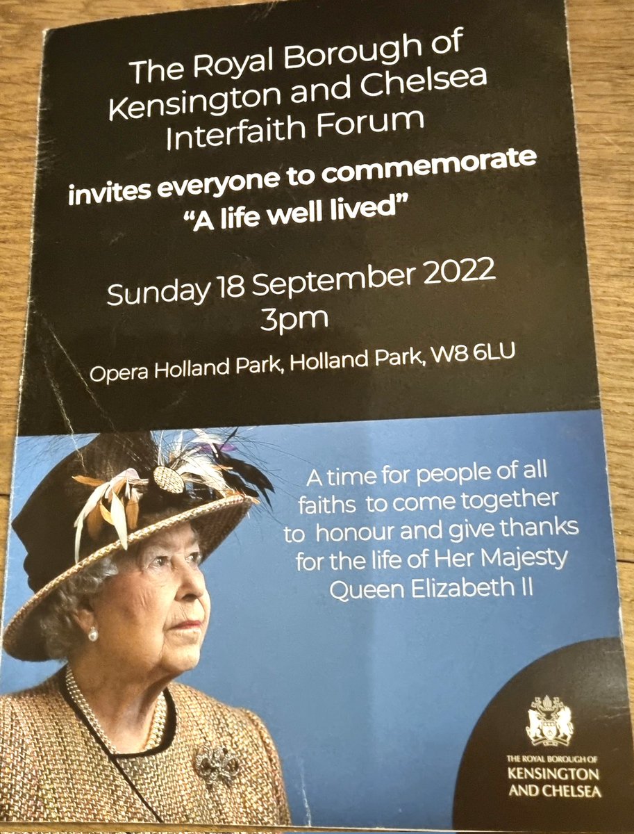 sofmcveigh's tweet photo. Wonderful to have 5 different faith leaders coming together in Holland Park to commemorate her late Majesty. #interfaith #QueenElizabethIIMemorial https://t.co/91s6PfaeTS