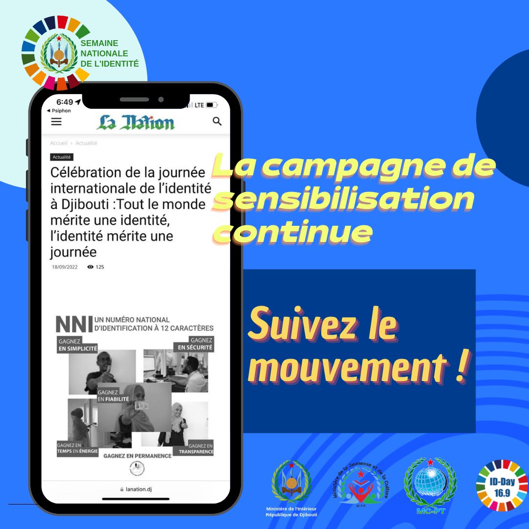 DjibIDDay2022's tweet photo. Un Article est disponible dans le 🗞@Lanation77, jettez y un coup d'oeil ! 👀

@Min_Int_Djib  @ID4Africa

#Djibouti #MCPT #MCJ #DGPF #ANSIE #CTID
#idday #SNID22 https://t.co/WVadutd7W7