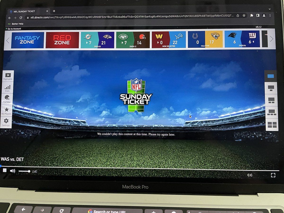 JustGelz's tweet photo. It’s ok @DIRECTV @NFL I don’t need to watch the games anyways. https://t.co/13WpDbTSEA