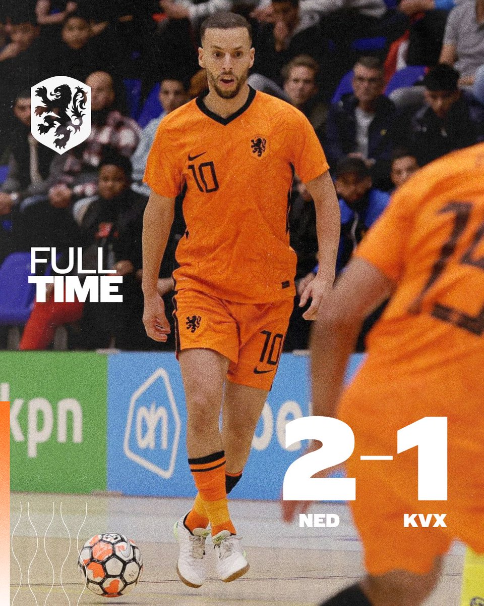 𝗙𝗧 🇳🇱 2 - 🇽🇰 1!
Wat een start van de kwalificatiereeks! 🔥
#NEDKVX #OranjeFutsal