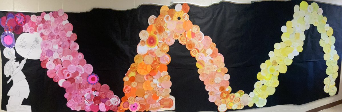Last Thursday, our entire school celebrated International Dot Day. I loved seeing the kids so excited to see their collaborative art displayed in the hallway and all the dots on their clothes. #MakeYourMark #comalfinearts