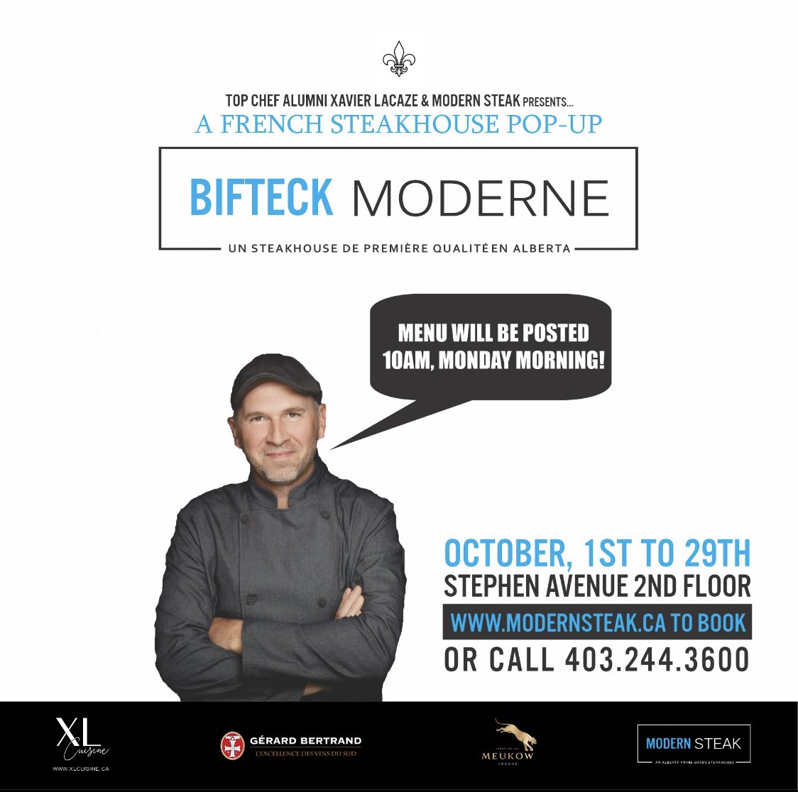 The menu will be posted to our social channels and our website at 10am, Monday Morning! #yyc #yycevents