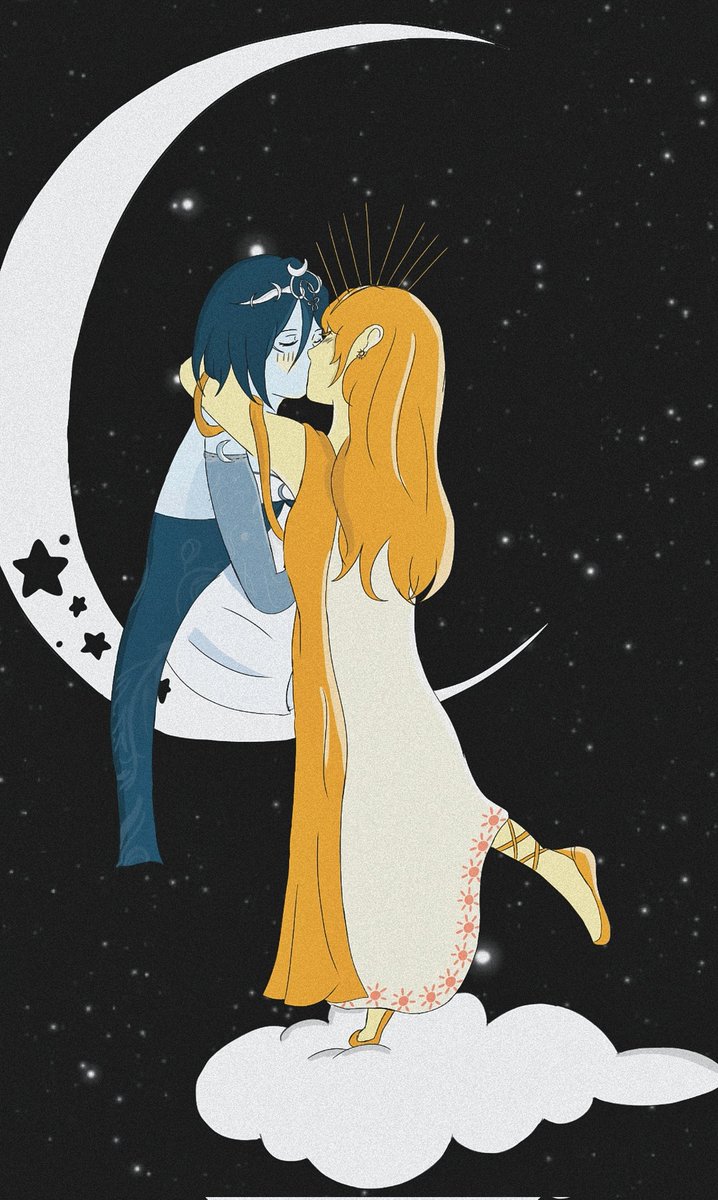 ily_gremlin's tweet photo. Day 5: Sun and Moon 🌙🔆 
#MikaHisuWeek2022 #mikahisu https://t.co/oIWuxvUzJH