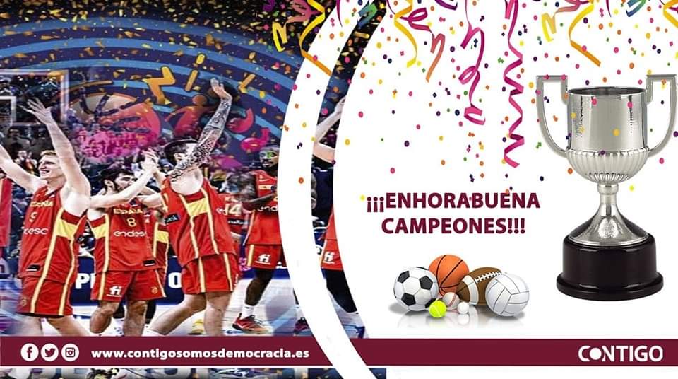 🏆¡¡ CAMPEONES DE EUROPA!!! Orgullosos de nuestro deporte que sigue cosechando éxitos 🏀🏀🏀 #CONTIGOSiempre #Deporte #Basket #Campeones #EspañaFrancia