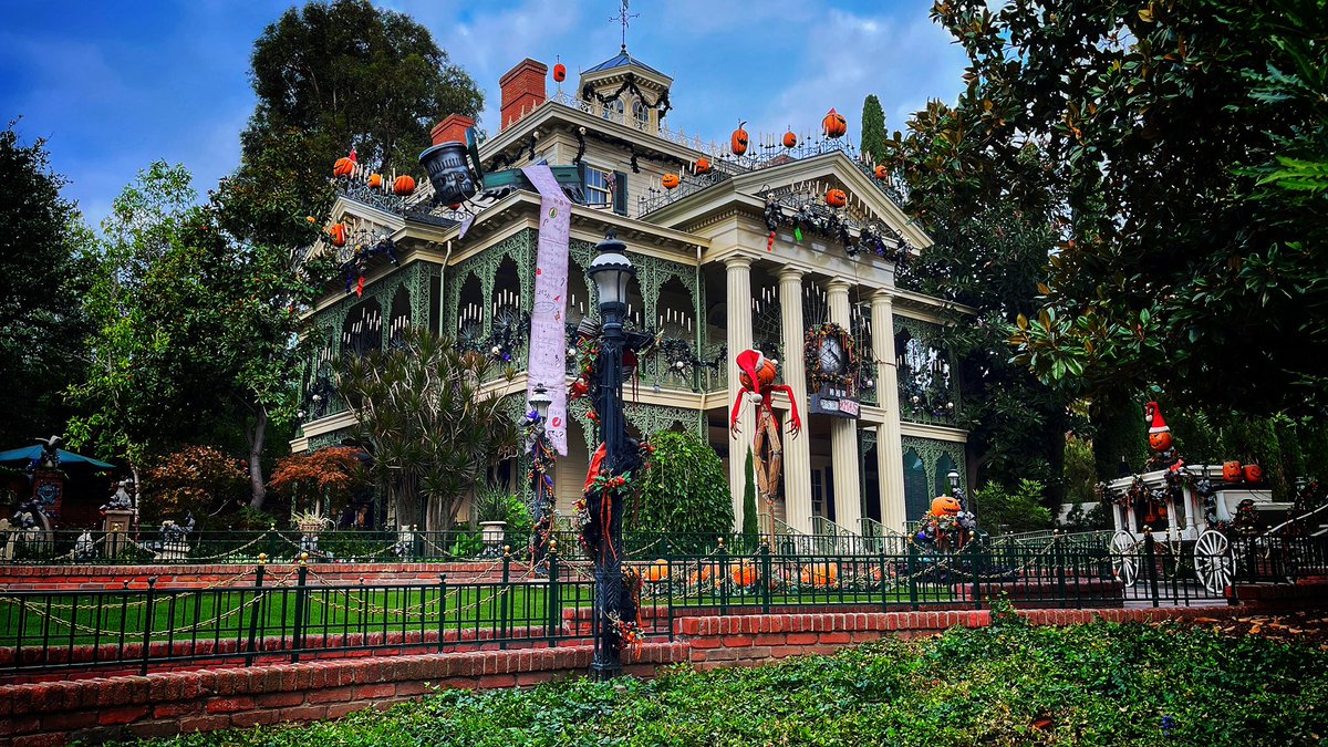 michaelwadapics's tweet photo. It’s Halloween Season at Disneyland. A lot of fun decisions on display. 
.
.
.
#hauntedmansionholiday #halloweendecor #disneyland #michaelwadaphotography https://t.co/O2Bt3u4eSC