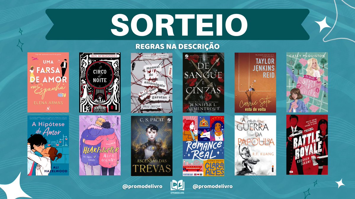 promodelivro's tweet photo. ✨ SORTEIO RELÂMPAGO ✨

📚Prêmio: UM LIVRO (dentre os que estão na imagem) 

➡️ Regras:
- Seguir @promodelivro 
- Dar rt nesse tweet 

➡️ Resultado: Terça-feira (20/09) às 17h

Boa sorte 💖 https://t.co/iDjhaI3fBW