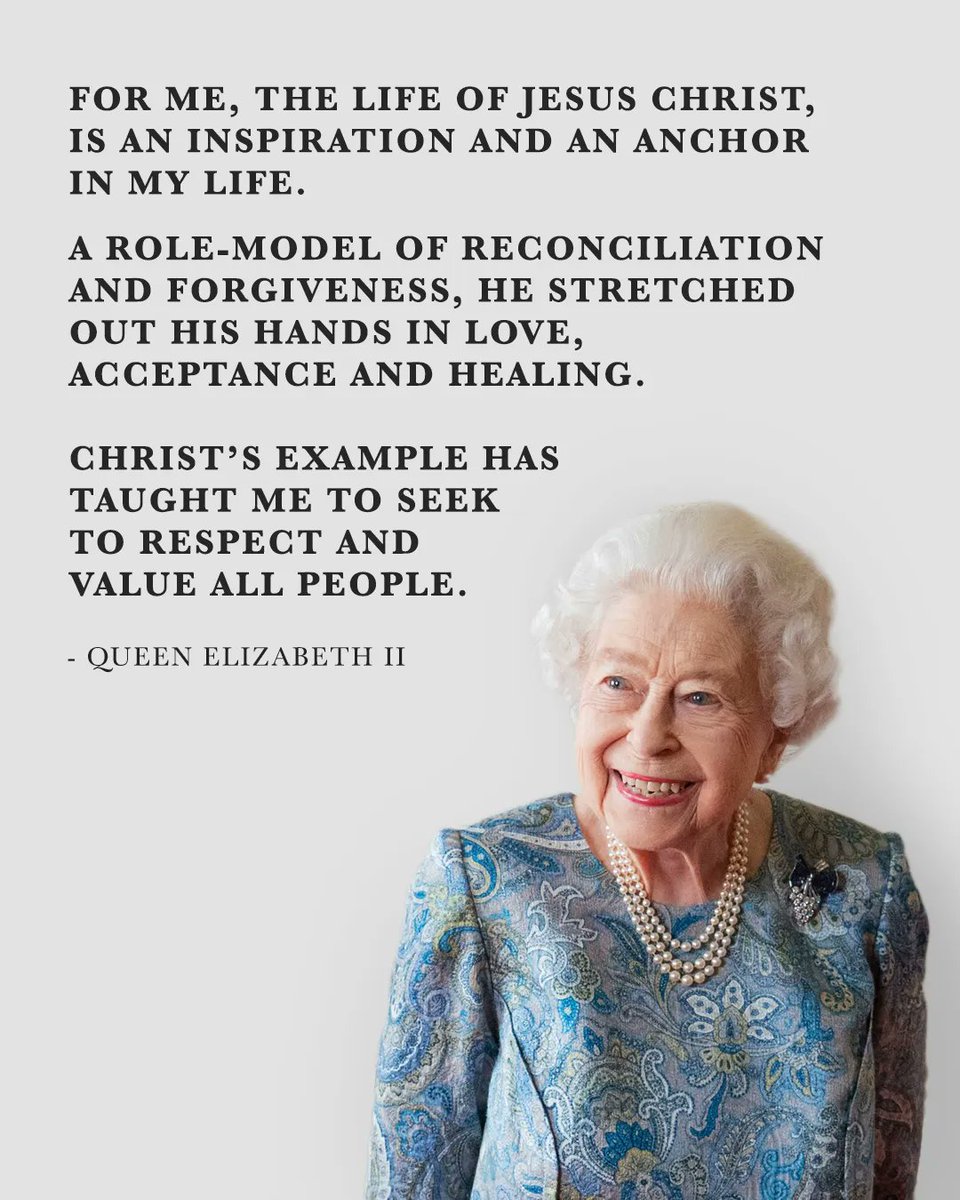 nickygumbel's tweet image. For me, the life of Jesus Christ, is an inspiration and an anchor in my life. A role-model of reconciliation and forgiveness, he stretched out his hands in love, acceptance and healing. Christ’s example has taught me to seek to respect and value all people. - Queen Elizabeth II