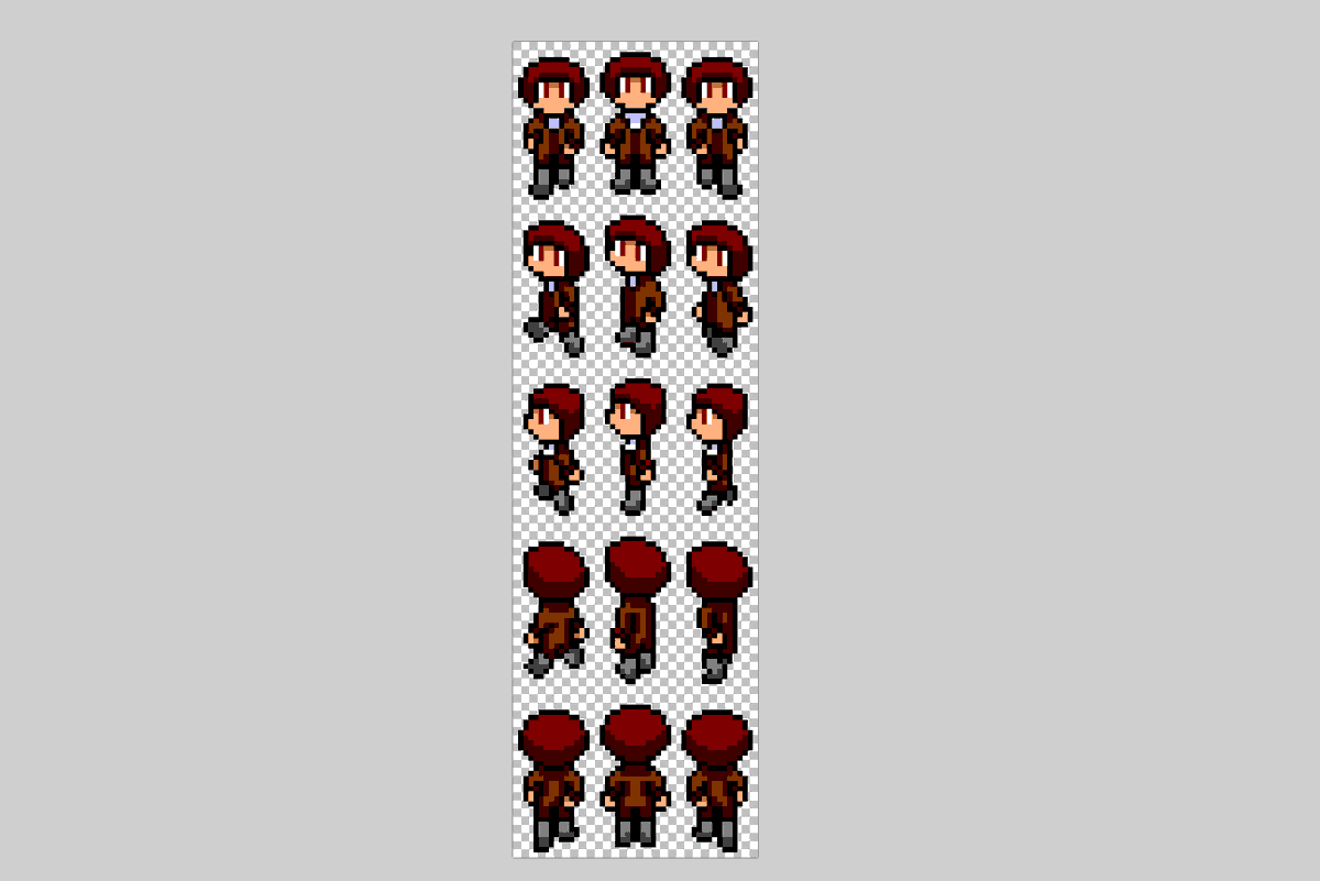 Drillimation1's tweet photo. Here's the overworld sprites for the game's main villain.

#gamedev #indiegames #indiegamedev #touhou #touhouproject #東方Project #retro #nintendo #nes #pixelart #ドット絵 https://t.co/3kUzrjFE4S