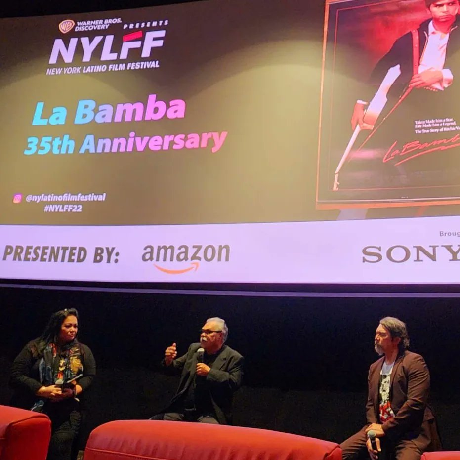 SibylSantiago's tweet photo. Thank YOU Cynthia, @NYWIFT &amp; @NYLFF for trusting me with this chat with two amazing storytellers, @LouDPhillips &amp; Luis Valdez....and beautiful humans! #LaBamba continues to be such an important piece of cinema. Definitely could listen to more sharing from both ❤️🎬🤘 https://t.co/AekUGAtt7G
