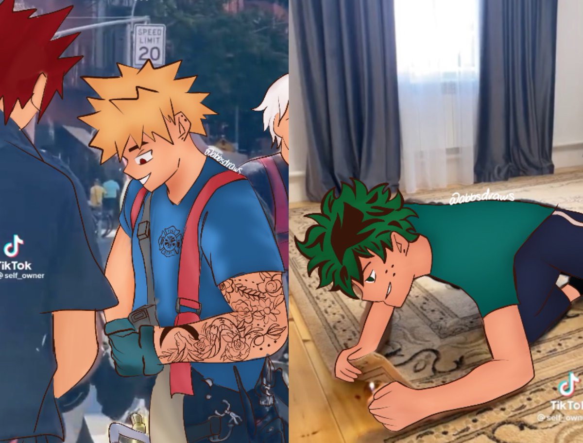 Abbsdraws's tweet photo. Firefighter Bkdk 🧡💚
Also Izuku trying to commit arson!
#bkdk https://t.co/Djo0FHygj2