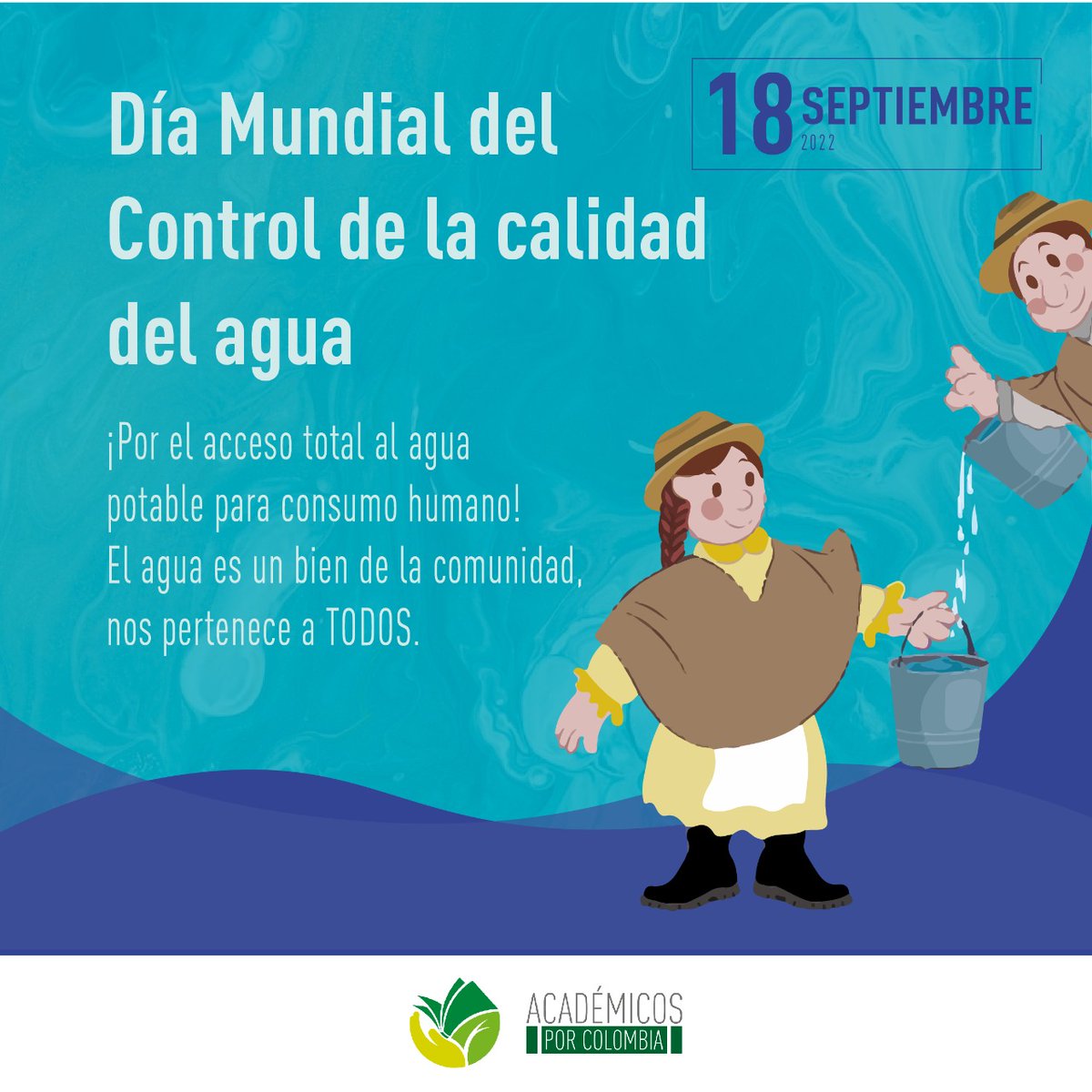 AcademicospCol's tweet photo. En Académicos por Colombia, hacemos un llamado a las instituciones ambientales, y a la sociedad en general, a monitorear la calidad de las fuentes fluviales. El agua es un bien de la humanidad y debe ser protegido por todos y cada uno de nosotros 💧.
#Controldelacalidaddellagua https://t.co/GmWBS87Qo9