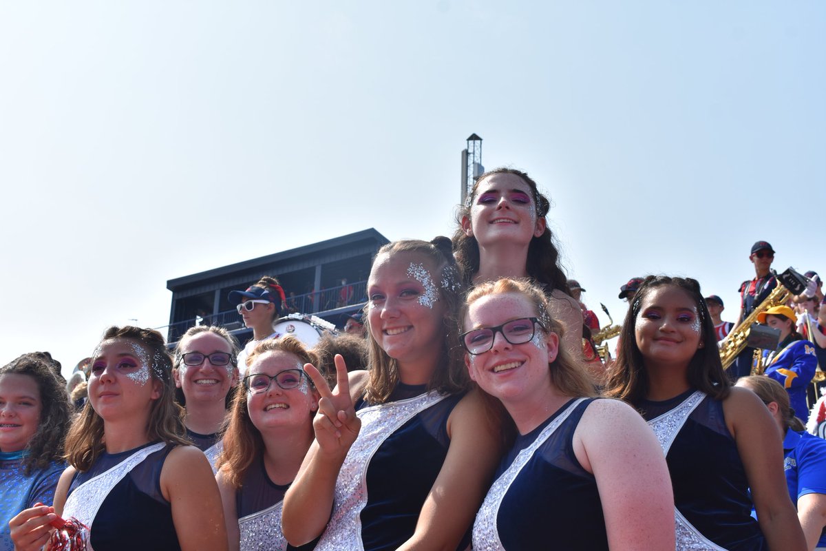 ShipUBand's tweet photo. Yesterday, the SUMB came out and cheered the football team on as they went against IUP. They also welcomed Middletown Highschool with open arms as they joined us in the stands. https://t.co/kajbeGfogA