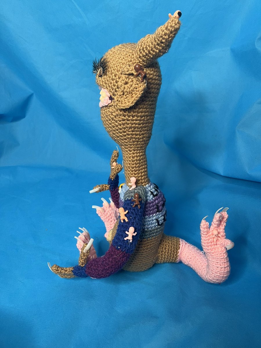 LexMayson's tweet image. Just wanted to show off what I made for @sugargoats birthday from now on I will be using my crochet powers for evil thank you.