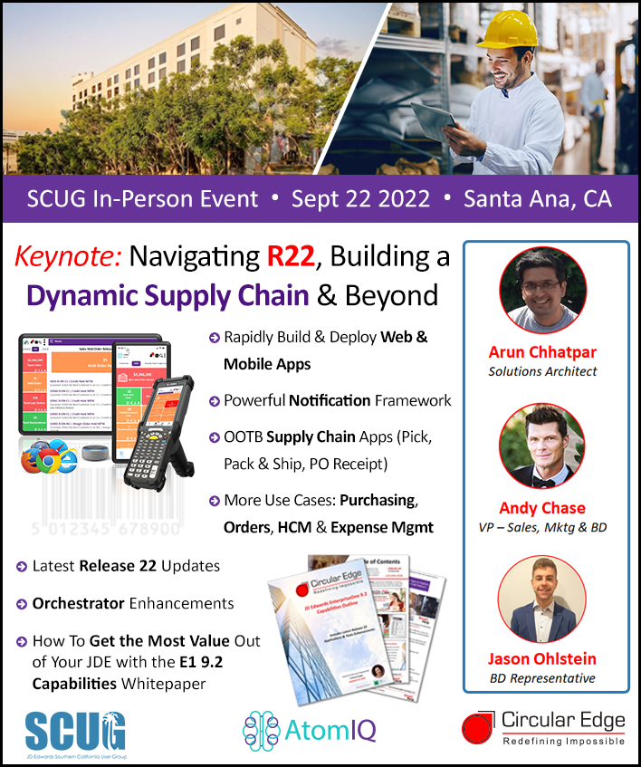 Don’t miss the return of in-person #SCUG events next week, featuring CE’s 2-part keynote.