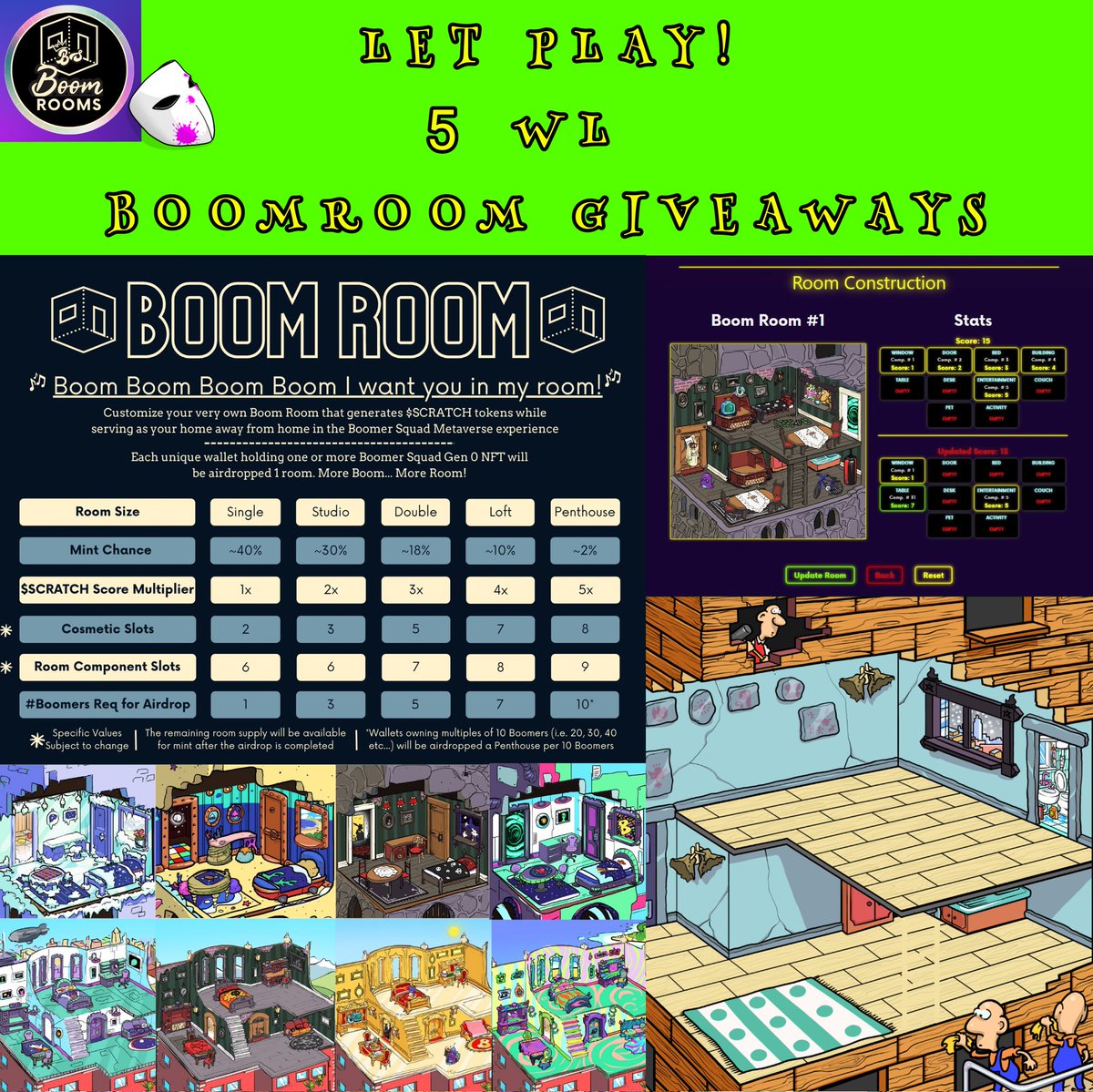 WondermanNFT's tweet photo. #crofam #Giveaway #Cronos 
GIVEAWAY!!!
I'm running a WL for 5 BOOMROOMS

Rules: 
Follow both
@BOOMROOMSCRO,@WondermanNFT 
Retweet &amp; Like https://t.co/JcYutlbjOs