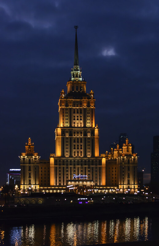 Hotel Ukraina, Moscow 🇷🇺

> Hotel Ukraina is a 5-star luxury hotel in the city Centre of Moscow on bend of Moskva River

> It stands 206 meters high &amp; is the tallest hotel in Russia &amp; Europe

> It is a Radisson Collection hotel, managed by the Rezidor Hotel Group