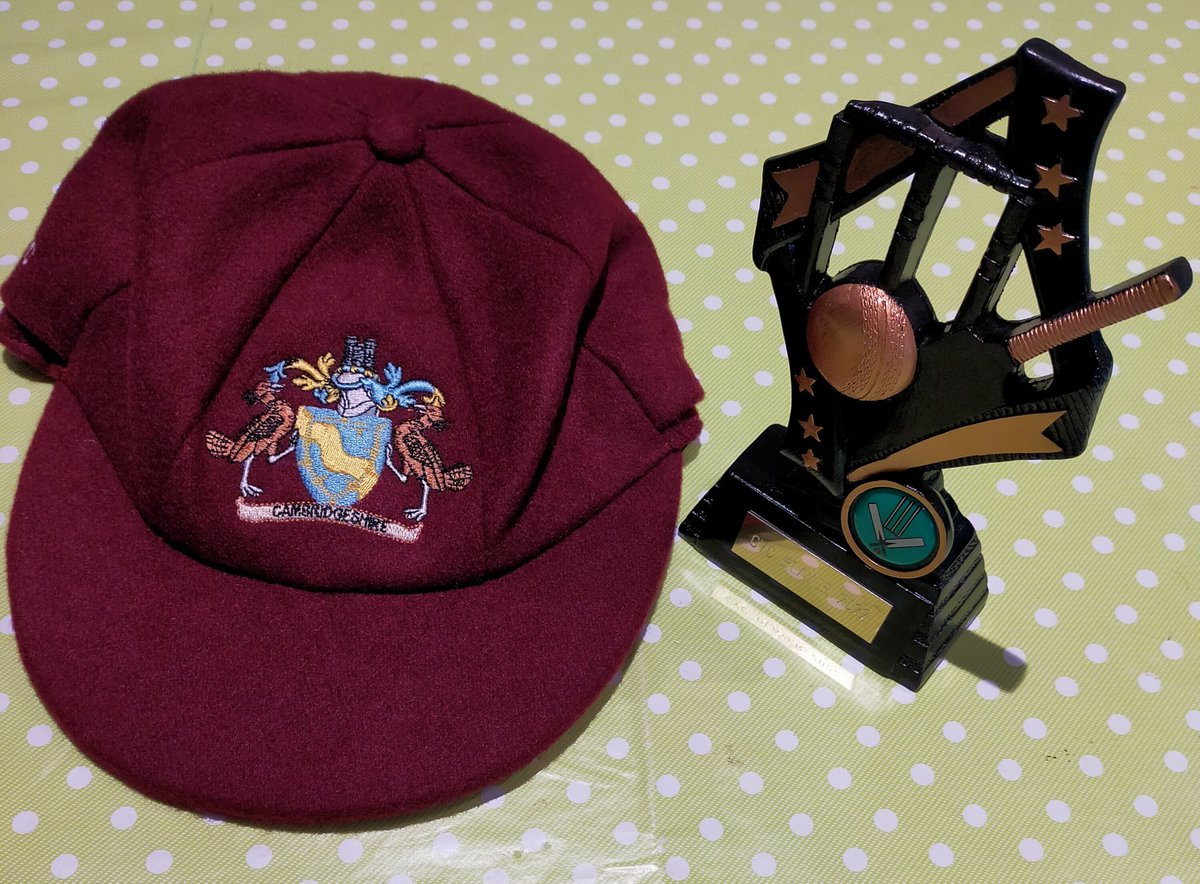 JoTicehurst1's tweet photo. Another proud moment for our cricket mad boy 🏏 this afternoon he collected his @Cambs_CB county cap for his five wicket haul &amp; his participation trophy 🏆
#proud #cricket #fivefer #hardworkpaysoff https://t.co/YlB9JtyNL2