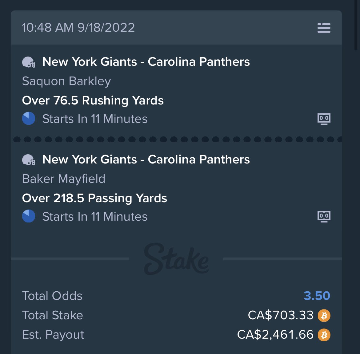 SportsKingPing's tweet photo. $50 BTC Giveaway 🎉🎉🎉🎉

Sponsored by @gambabit 

RT, LIKE, FOLLOW @gambabit 

If parlay attached wins I’ll up it to $300! https://t.co/63zLfgwePM