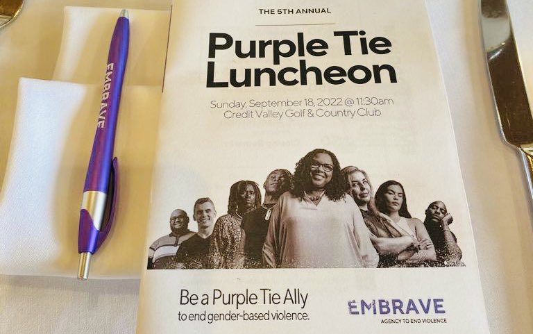 RudyCuzzetto's tweet photo. Great to see many friends and colleagues today at the 5th Annual @Embrave_ca Purple Tie Luncheon. Proceeds go to support services that help victims of gender-based violence in the @regionofpeel. #MississaugaLakeshore #Embrave #PurpleTieAlly 💜

Donate now:
https://t.co/AxdR75g7Ih https://t.co/Lif8OaGdSq