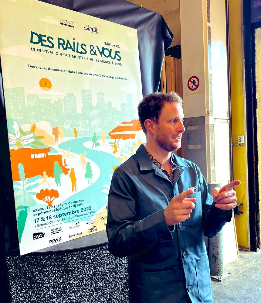 CBeaune's tweet photo. #Train | Pour finir un week-end de terrain, heureux de soutenir le festival #DesRailsEtVous, qui met à l’honneur tous les usages du train et ses innovations 🚅🌳 #Paris12 https://t.co/IusF4388rW