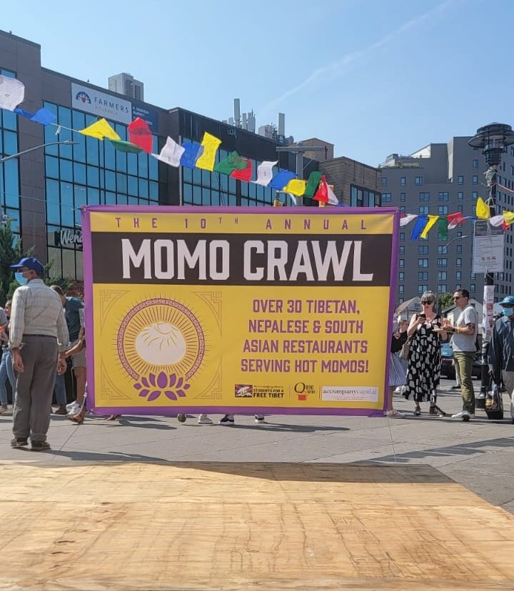 CMShekarK's tweet photo. Each year, the #MomoCrawl brings people from all over to #JacksonHeights to eat the BEST momos in this city and celebrate our Himalayan communities. This year is its 10th Anniversary! Thank you @SFTHQ for an incredible event &amp; @accompanycap &amp; @QNS_Together for all your support! https://t.co/vJPCJlhlCs