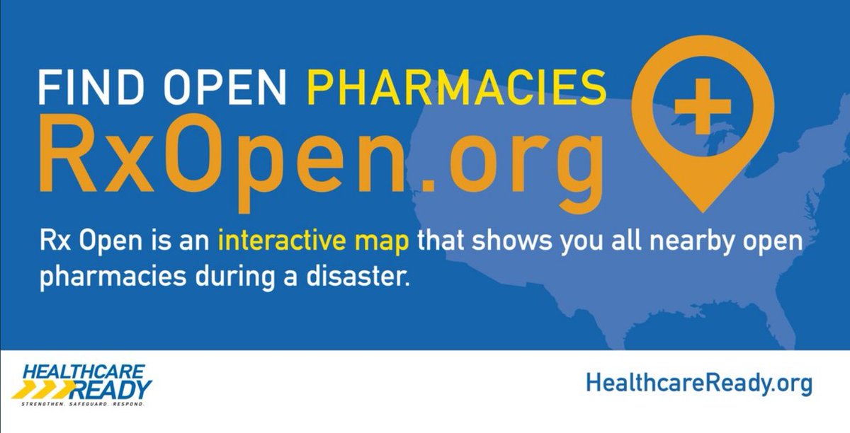 HC_Ready's tweet photo. #RxOpen has been updated as of 2pm today and is currently activated for Puerto Rico and the USVI for Hurricane Fiona. Currently, there are widespread pharmacy closures in Puerto Rico and the USVI. See participating pharmacy openings and closures at https://t.co/2TxueTSZ3W https://t.co/bVBPtcHlub