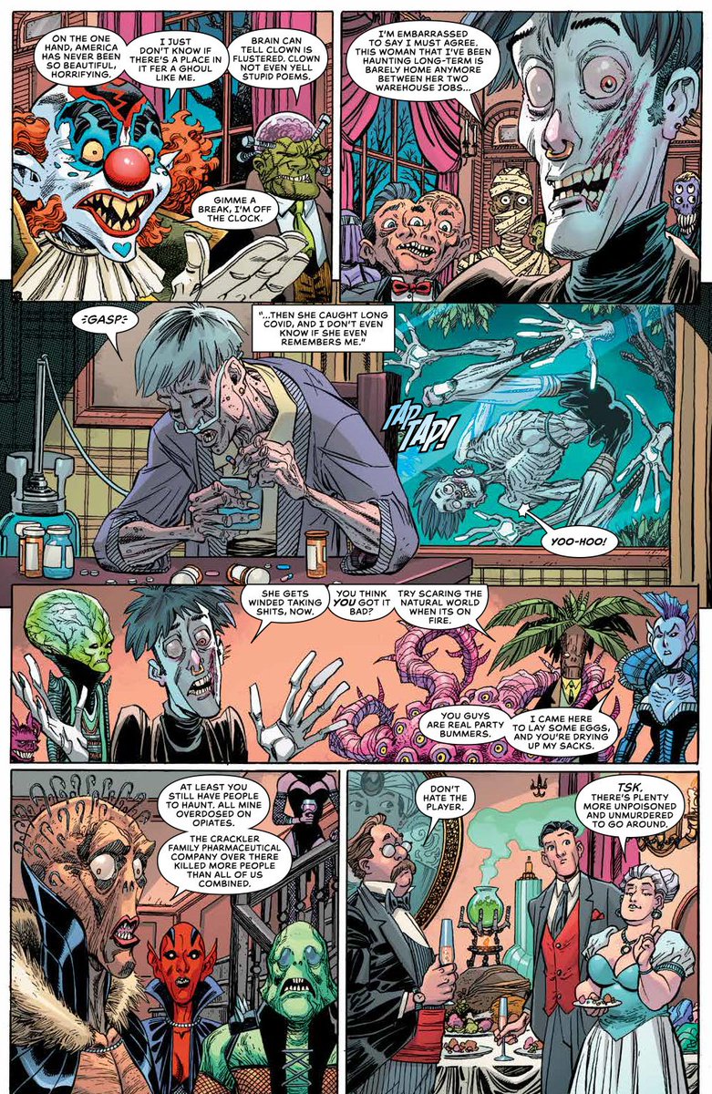 Another fun page from HALLOWEEN PARTY (the comic)! on Sale 10/12. Final Order Cut off is TOMORROW! Diamond Order Code: AUG220098. ORDER IT NOW, DON'T MISS OUT! W/ the incredible talents of @GerryDuggan @thebrianposehn @hificolor @JoeSabino through the great folks @imagecomics