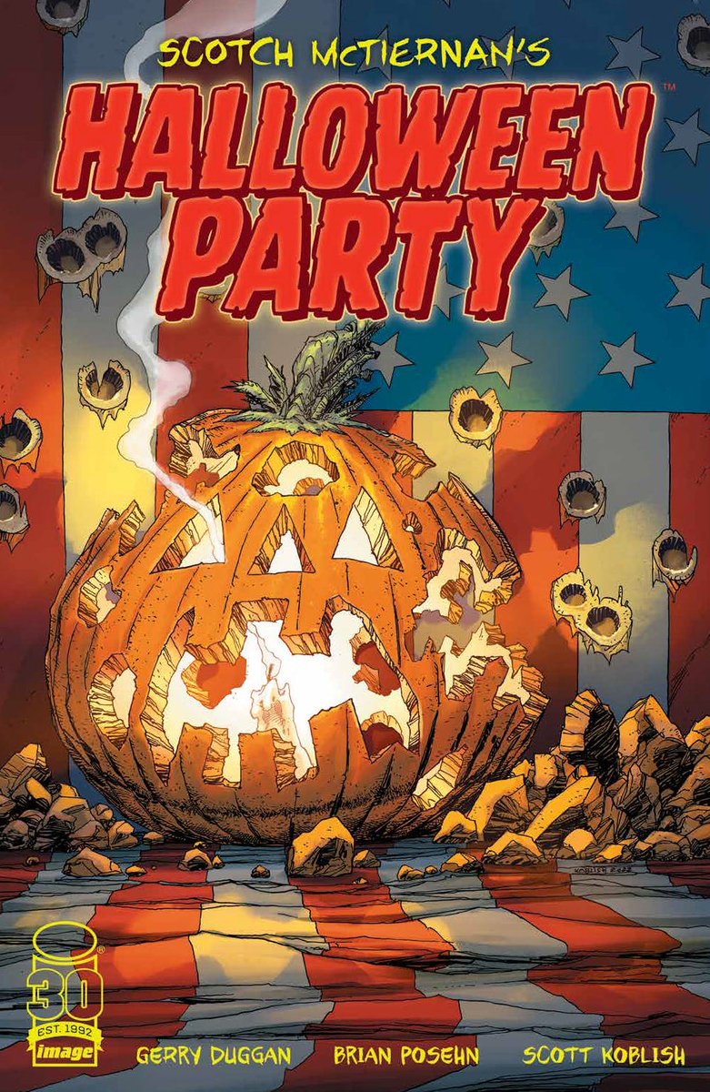 The COVER from HALLOWEEN PARTY (the comic)! On Sale 10/12. Final Order Cut off is TOMORROW! Diamond Order Code: AUG220098. ORDER IT NOW, DON'T MISS OUT! W/ the incredible talents of @GerryDuggan @thebrianposehn @hificolor @JoeSabino through the awesome folks @imagecomics