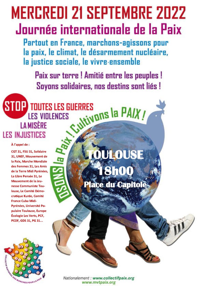 21 septembre rassemblons nous pour exiger un monde en paix