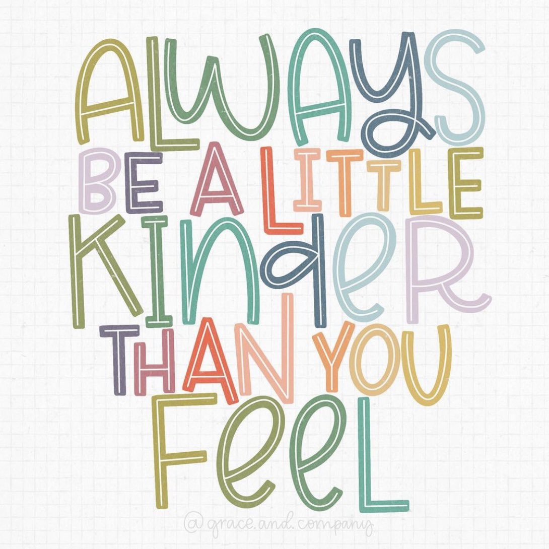 actionhappiness's tweet image. Always be a little kinder than you feel 💕

Image: instagram.com/grace.and.comp…